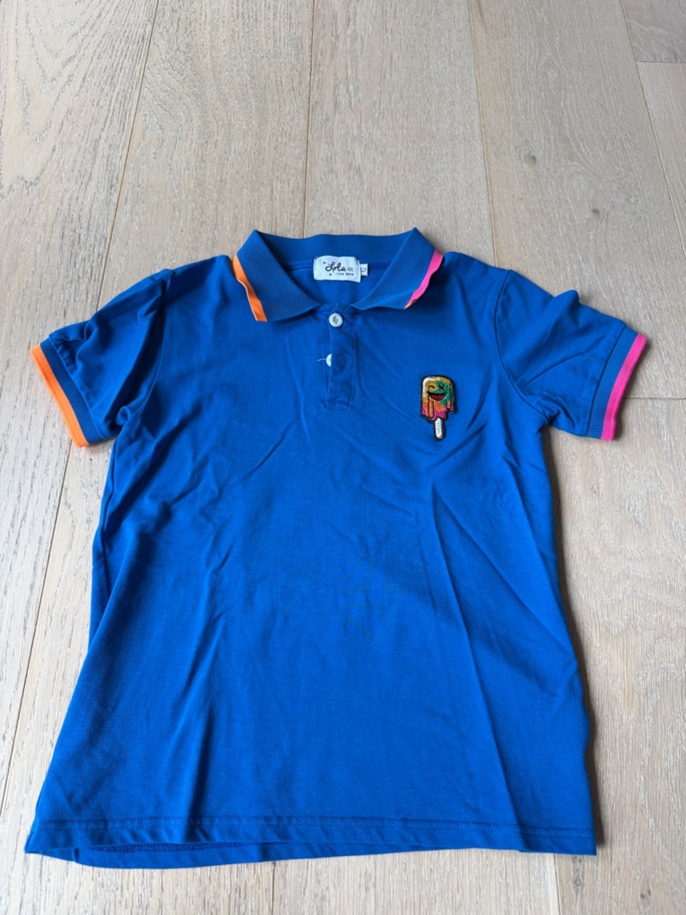 Lola and the Boys Popsicle Patch Polo, size 12 (fits like an 8-10)